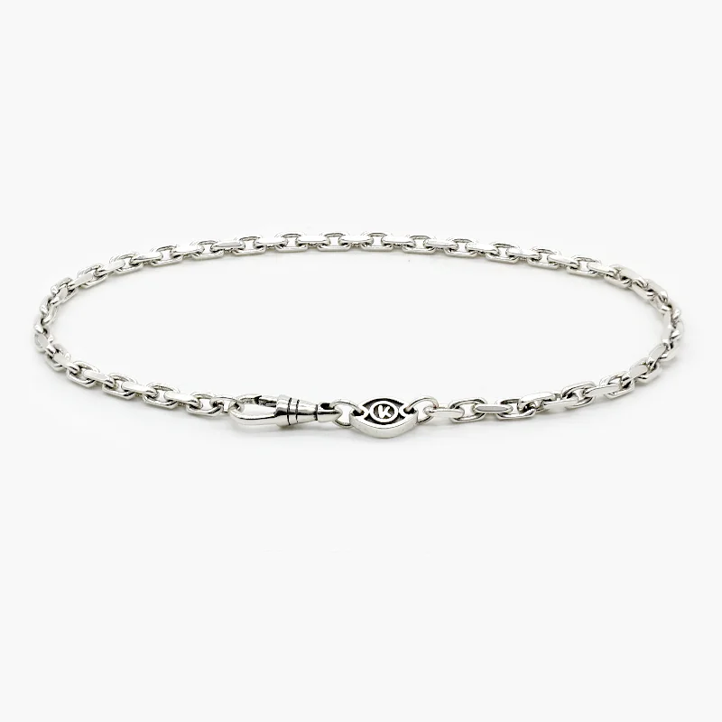 narrow gemstone bracelet-3mm Sterling Silver "Capri" Chain Bracelet