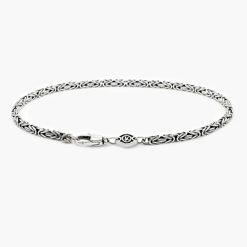 narrow link bracelet-3mm Sterling Silver "Inka" Chain Bracelet