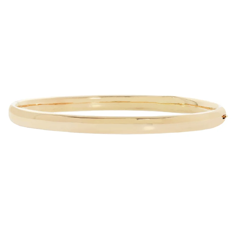 sci-fi gold bracelet-Antique High Shine Bangle