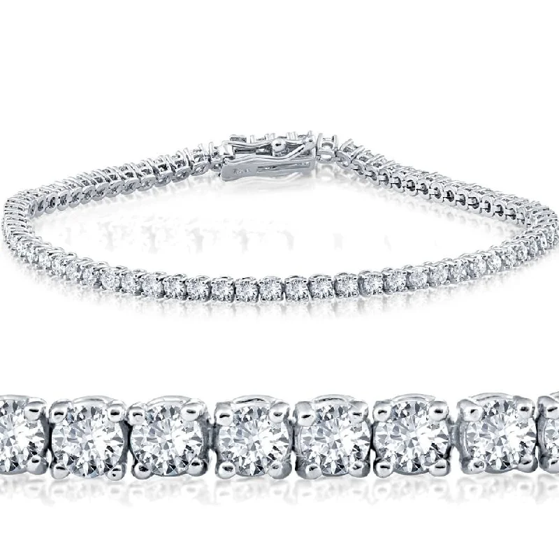 sci-fi angular bracelet-Certified 1.50Ct Diamond Tennis Bracelet White Gold 7" Lab Grown (HI,SI1-2)