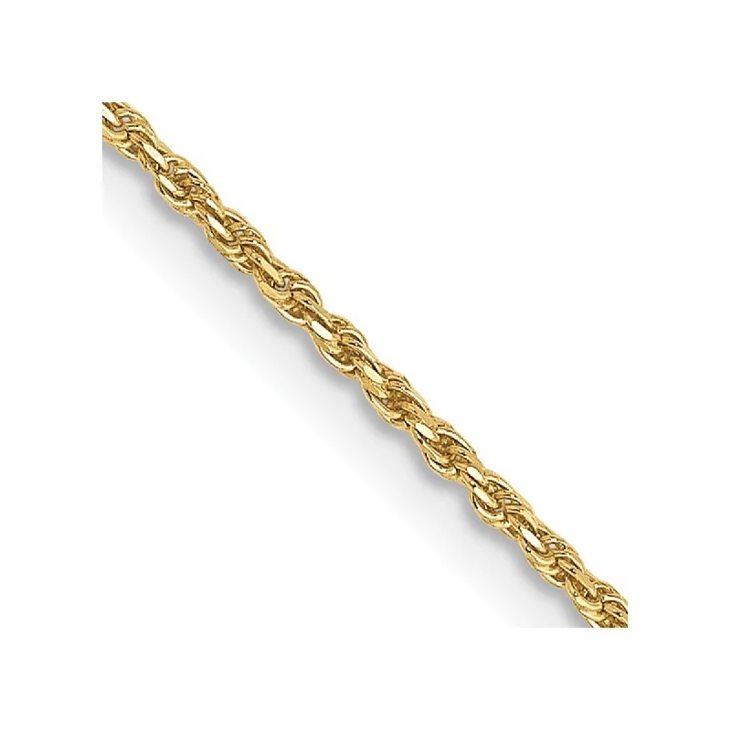 lavish cuff bracelet-Curata 10k Yellow Gold 7" Solid 1.75mm Sparkle Cut Rope Chain Bracelet