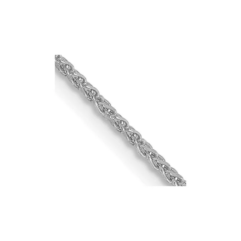 radiant link bracelet-Curata 14k White Gold Lobster Claw Closure 1.2mm Solid Sparkle Cut Spiga Chain Bracelet