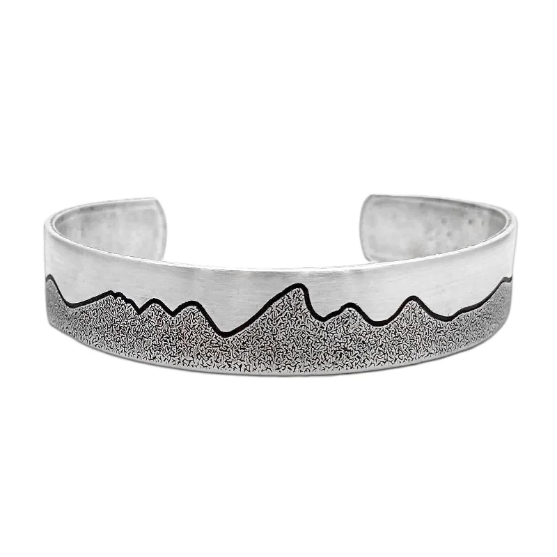 narrow bar bracelet-Custom Tetons Cuff Bracelet