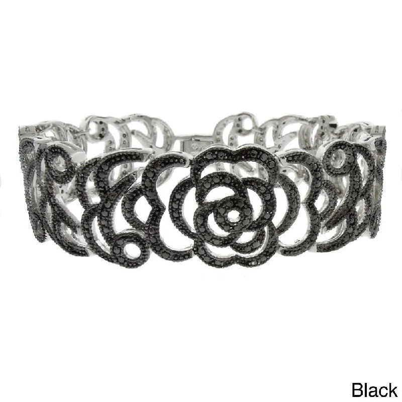 rover chic bracelet-Finesque Diamond Accent Flower Bracelet (I-J, I2-I3)