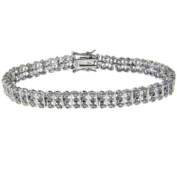 rover fluorite bracelet-Finesque Sterling Silver 1/2ct TDW Diamond Tennis Bracelet (J-K, I3)