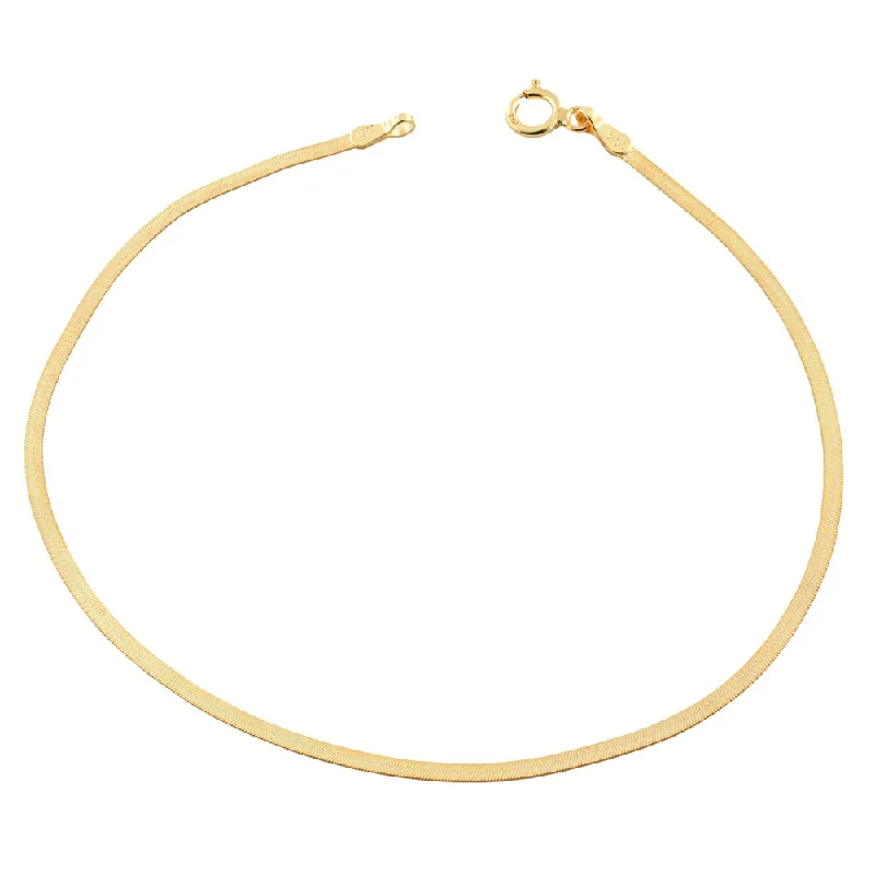 tendril charm bracelet-Fremada 10 Karat Yellow Gold 1.9-mm Herringbone Bracelet (7.5 inch)