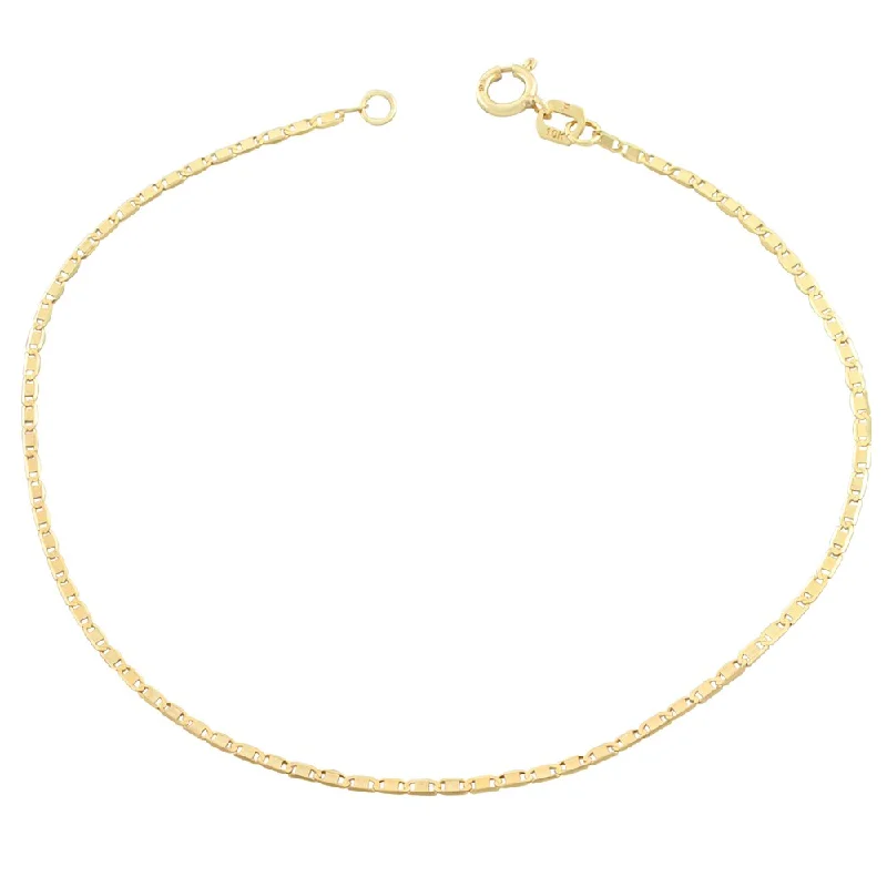 rugged sapphire bracelet-Fremada 10k Yellow Gold Petite Valentino Chain Bracelet (7.5 inch)