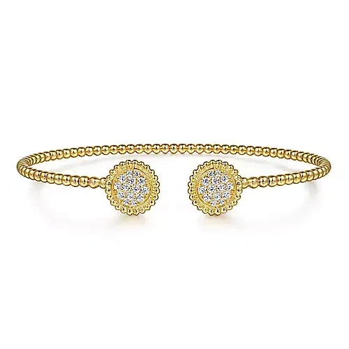 twisted silver bracelet-Gabriel & Co Diamond Pave Bujukan Bangle