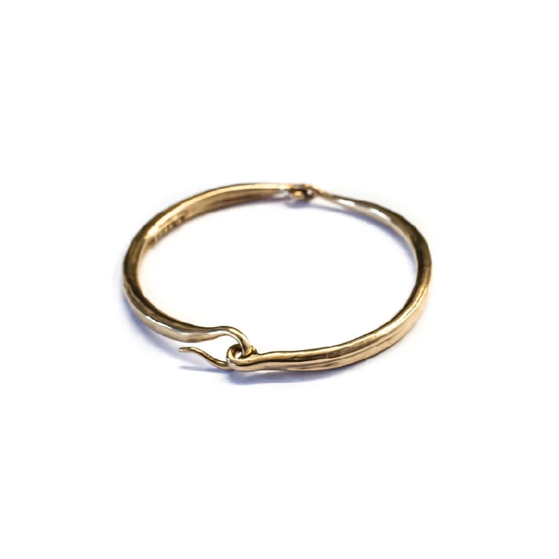 narrow birthstone bracelet-HINGED BANGLE BRASS