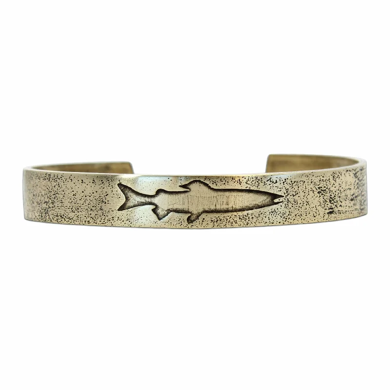 vine-inspired bracelet-Single Trout Cuff Bracelet