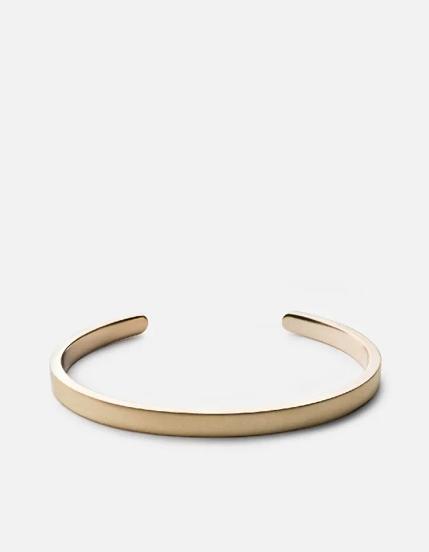 rose gold twisted bracelet-Singular Cuff, Matte Brass