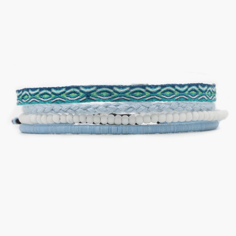 arched beaded bracelet-The Paros Stack