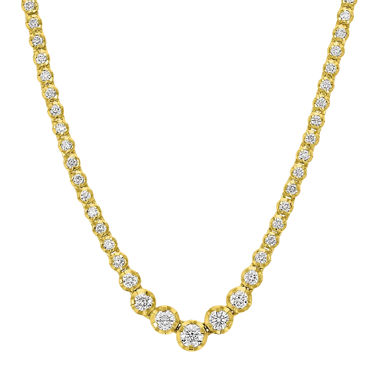 elegant lattice necklace-Allure Graduated Diamond Tennis Necklace