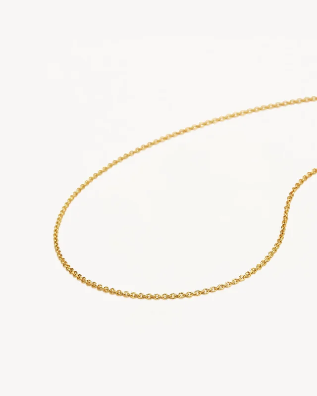 rover moon necklace-18k Gold Vermeil 18" Fine Rolo Chain Necklace