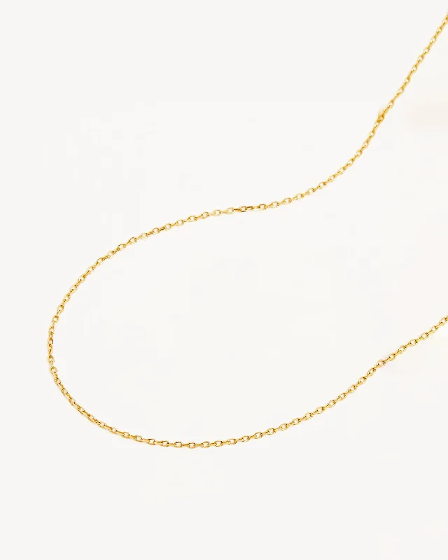 rover turquoise necklace-18k Gold Vermeil 18" Signature Chain Necklace