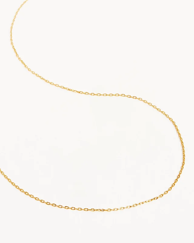 quarter-moon pendant necklace-18k Gold Vermeil 21" Signature Chain Necklace