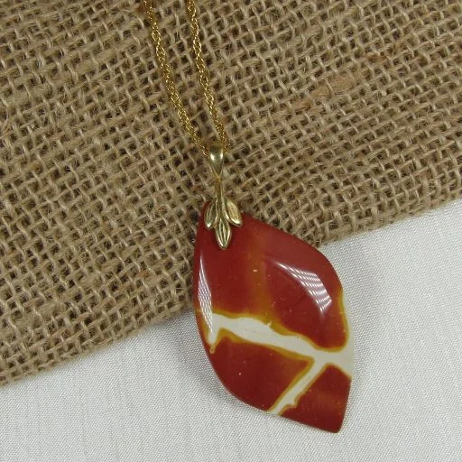 braided love necklace-Mookaite Gemstone Pendant Necklace