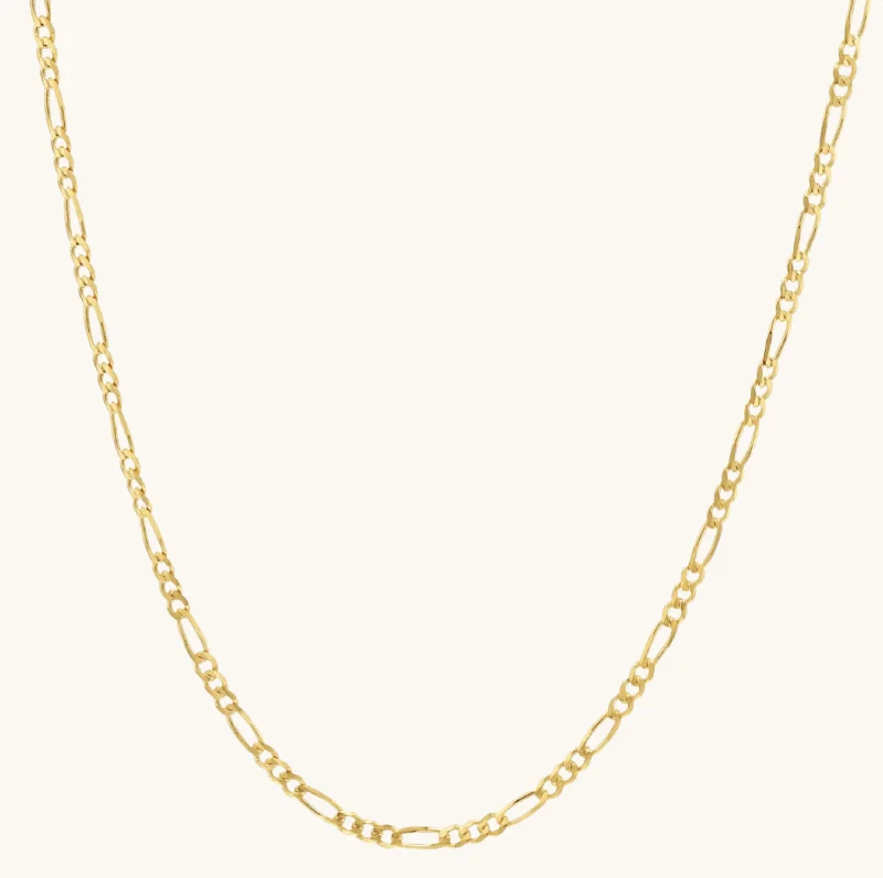 rover turquoise chain necklace-Classic Figaro Chain