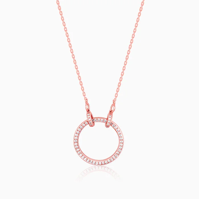 stretchable birthstone necklace-Anushka Sharma Rose Gold Forever Valentine Pendant with Link Chain