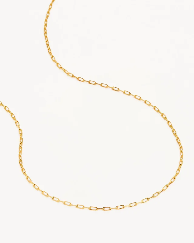 robust silver necklace-18k Gold Vermeil 18" Link Chain Necklace