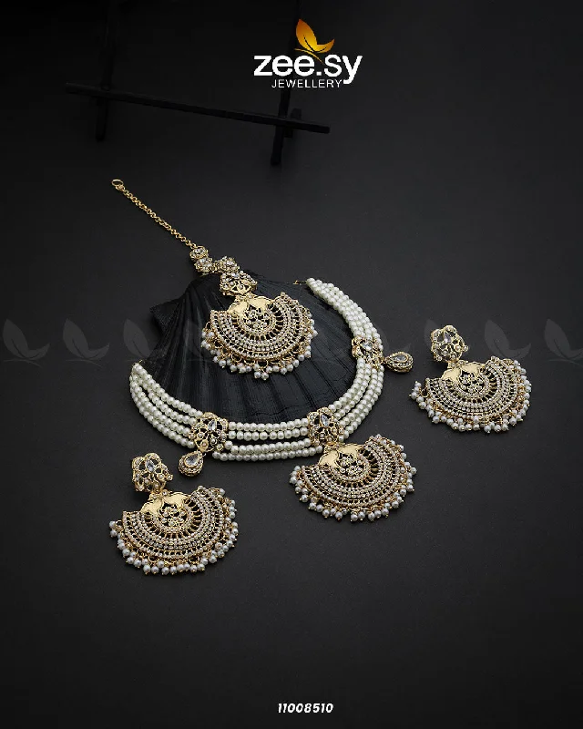 stretchable silver necklace-NECKLACE-0987