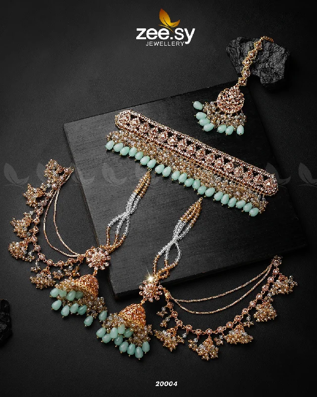 rover turquoise chain necklace-Noor Bano Guluband Necklace