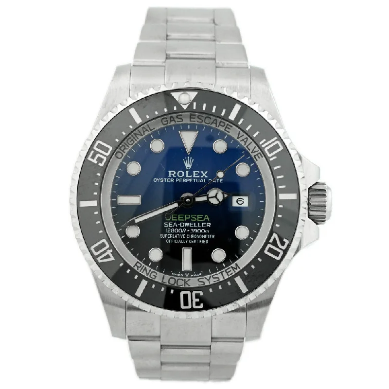 cast couple necklace-Rolex Sea-Dweller 44mm Black/Blue Dial Watch Ref# 126660