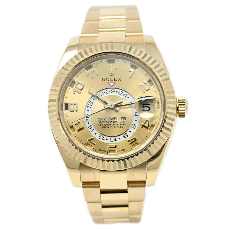 custom nebula necklace-Rolex Sky-Dweller 42mm Champagne Dial Watch Ref# 326938