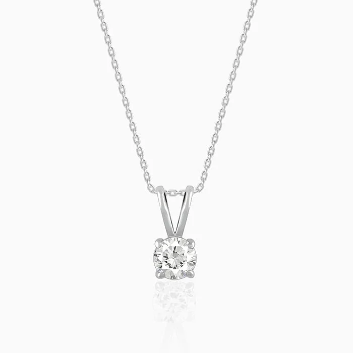 steel promise necklace-Anushka Sharma Silver Zircon Pendant with Link Chain