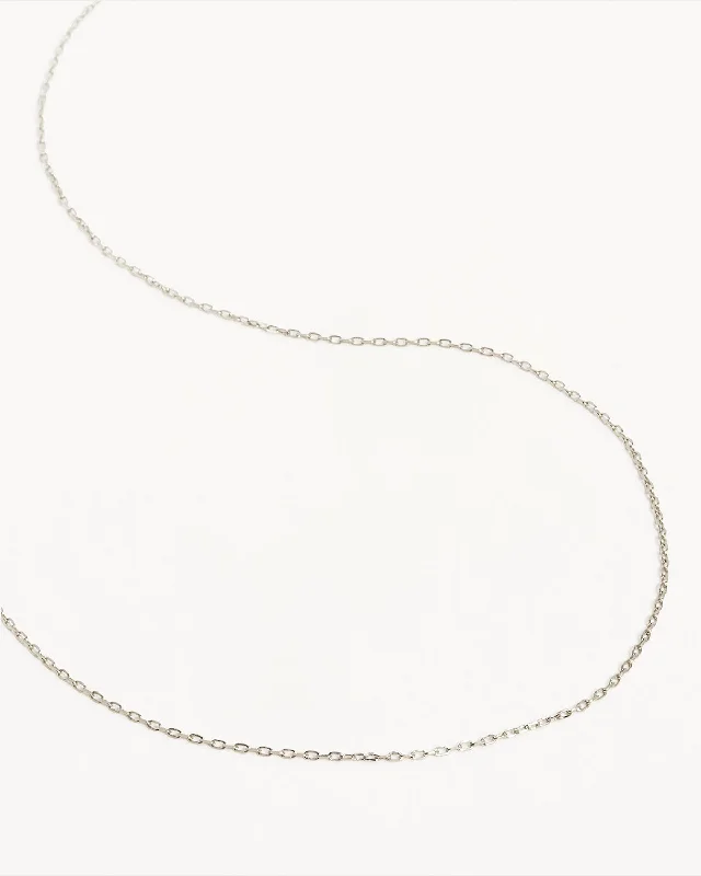 robust statement necklace-Sterling Silver 21" Signature Chain Necklace