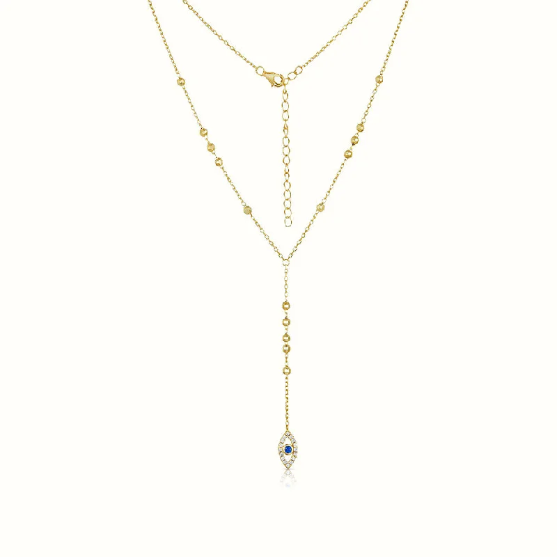 twilight diamond necklace-Women's Vermeil Layered Diamond Eye Necklace Pendant