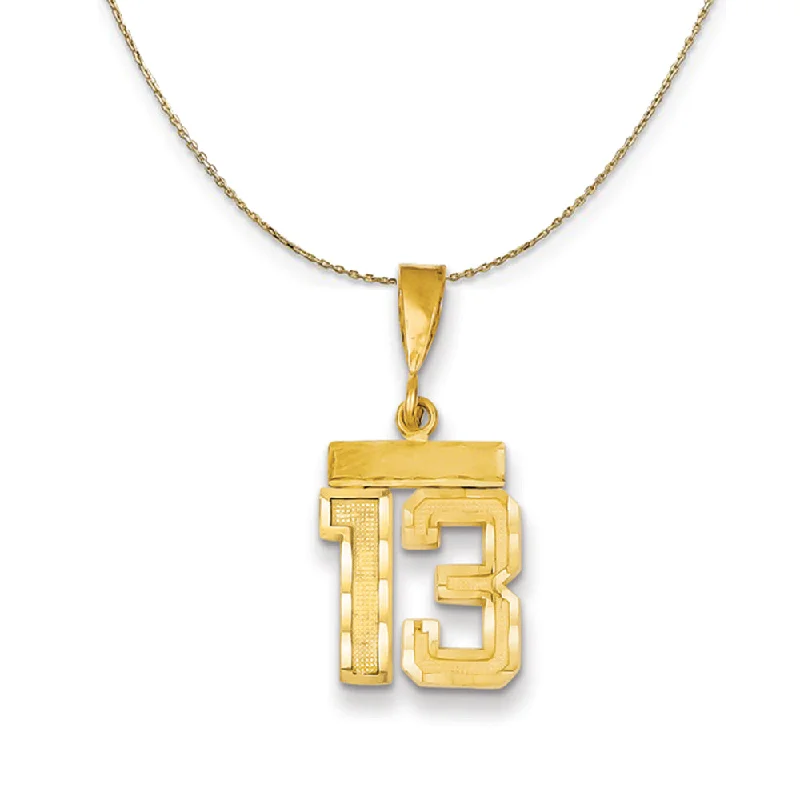 narrow bar necklace-14k Yellow Gold, Varsity, Sm D/C Necklace Number 13