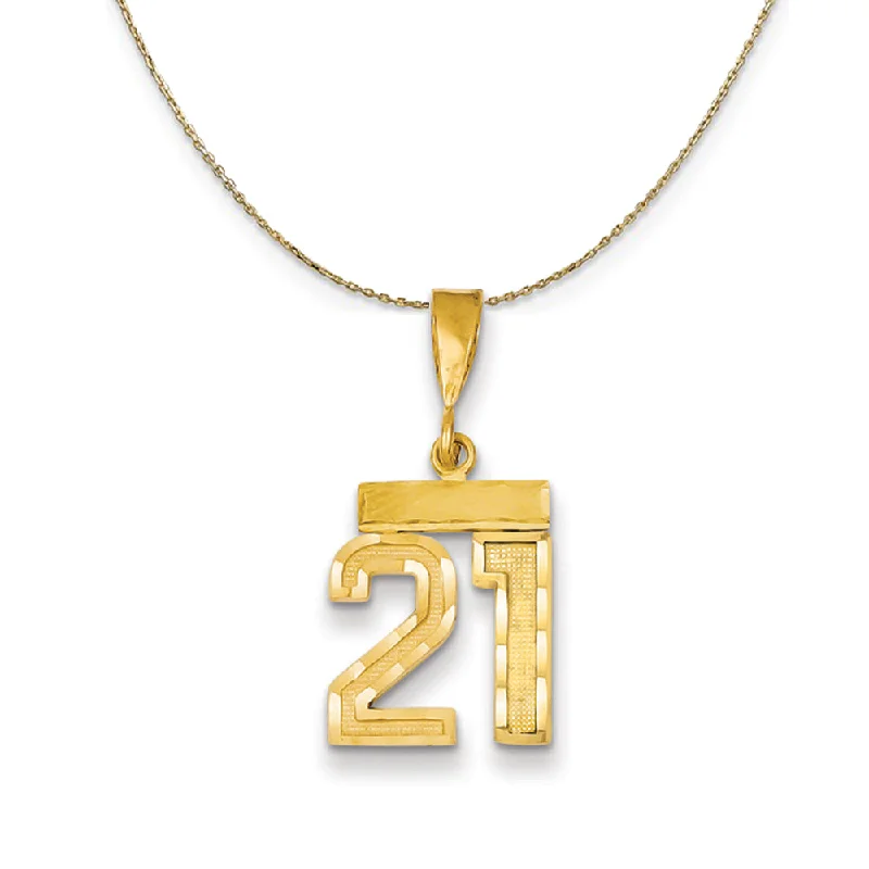 deep gold necklace-14k Yellow Gold, Varsity, Sm D/C Necklace Number 21