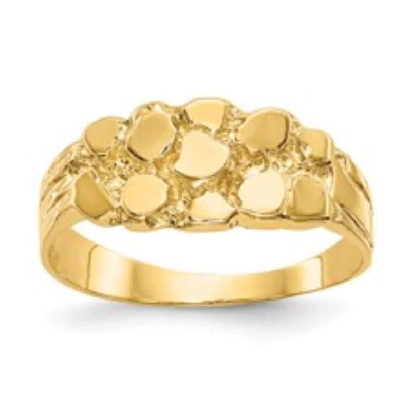 robust statement ring-10KT Yellow Gold 8.3MM Nugget Ring