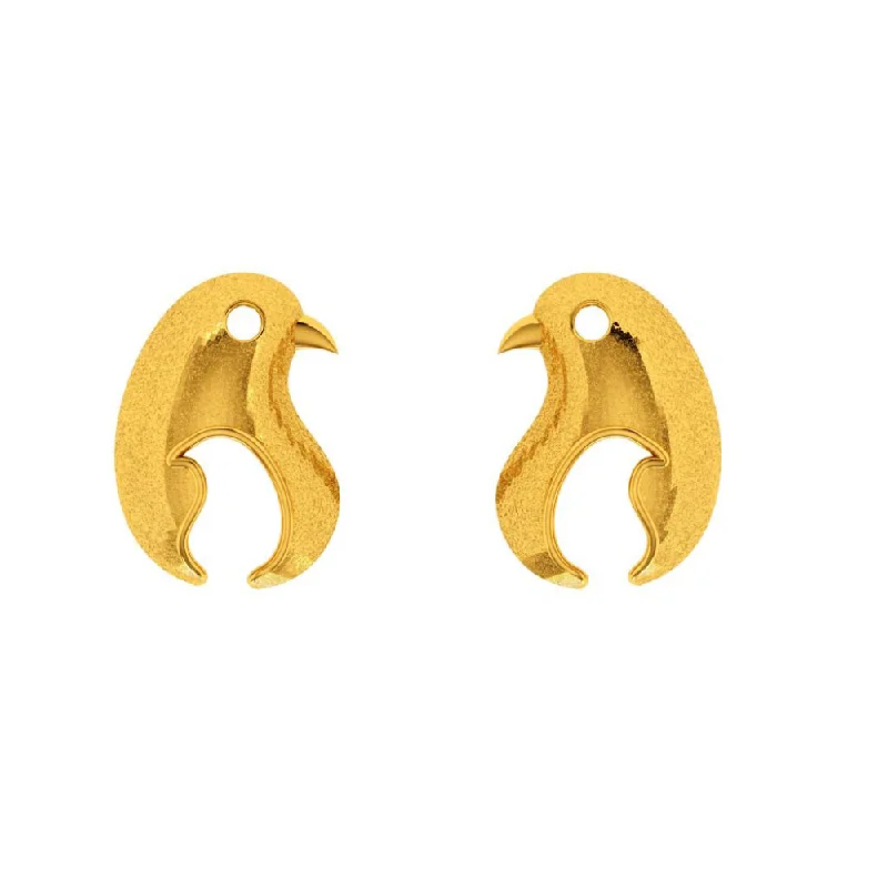 coral reef earrings-14KT (585) Yellow Gold Earring For Woman