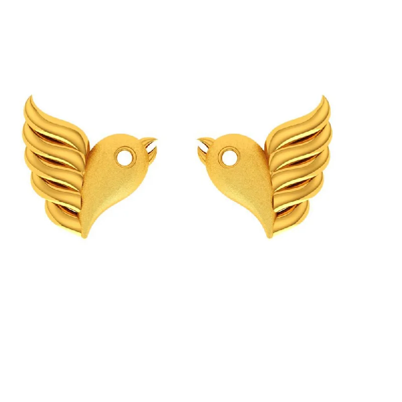 stretchable silver earrings-14KT (585) Yellow Gold Earring For Woman