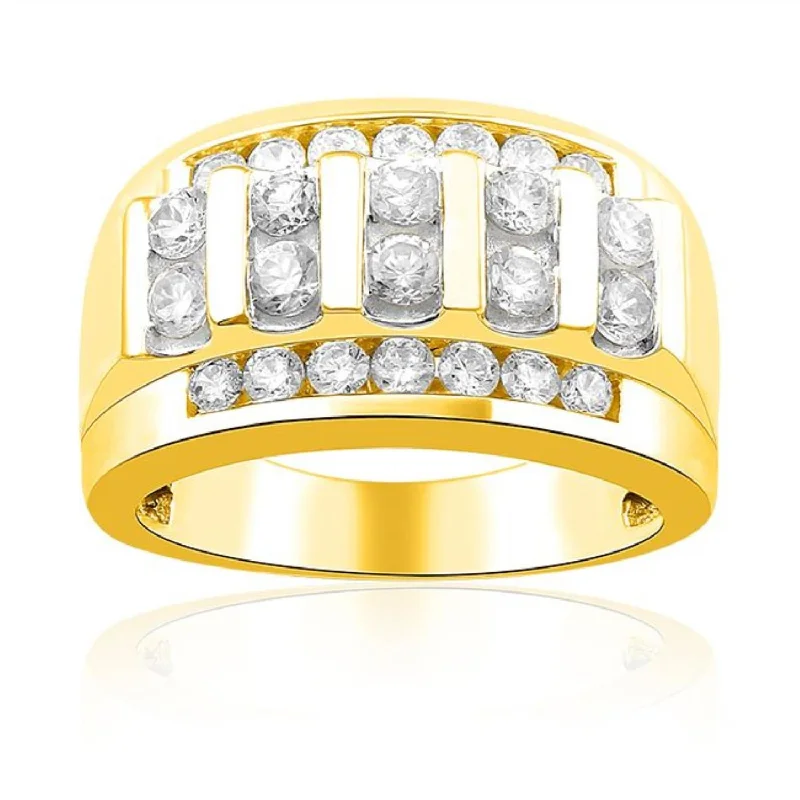 custom nebula ring-2 CTW Diamond Ring in 10KT Yellow Gold