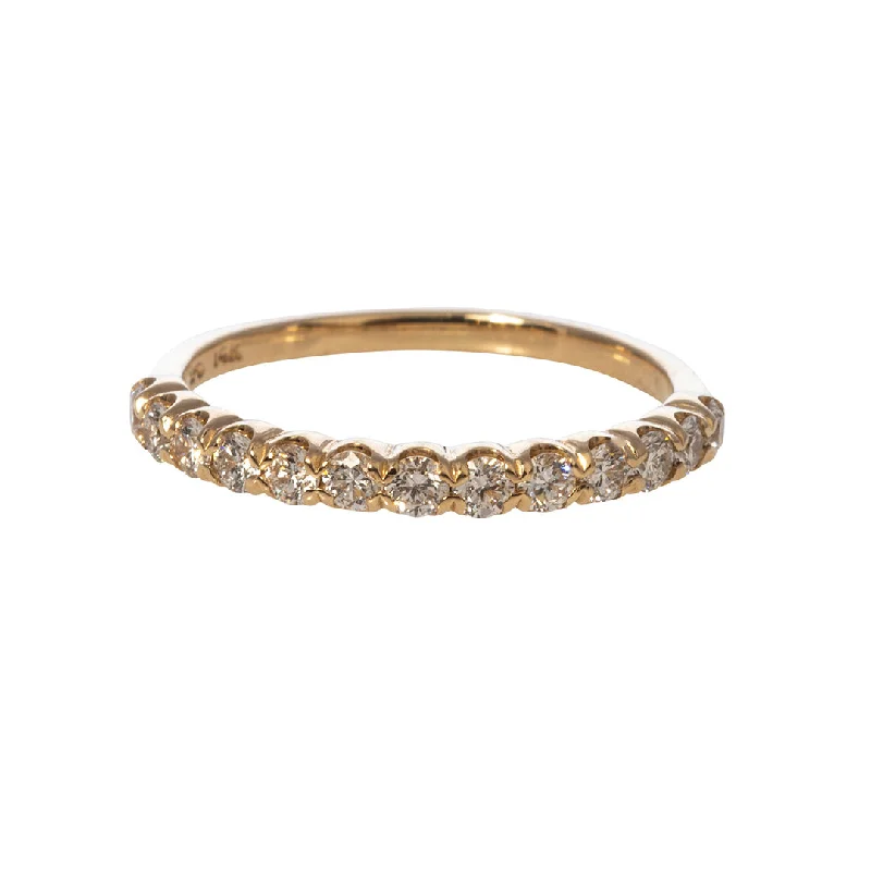 rose gold helix ring-.46ct Diamond Halfway 14K Yellow Gold Band