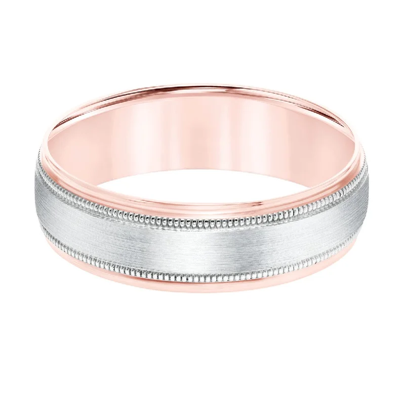 steel band ring-6MM Wedding Ring in 10KT Two-Tone Gold