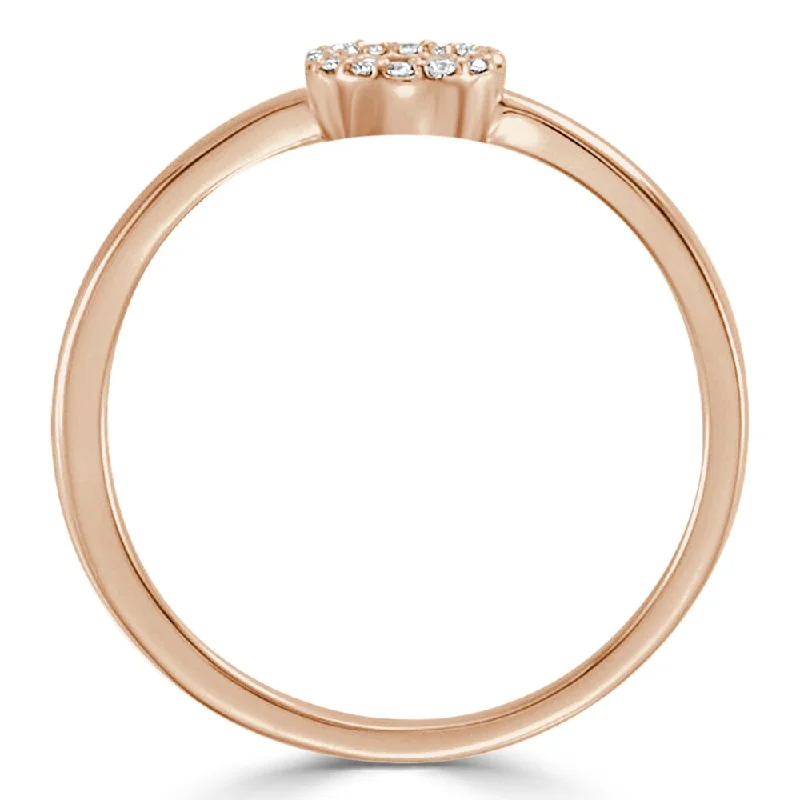 stretchable stacking ring-Auriya 10k Gold 0.06ctw Petite Circle-shaped Diamond Ring