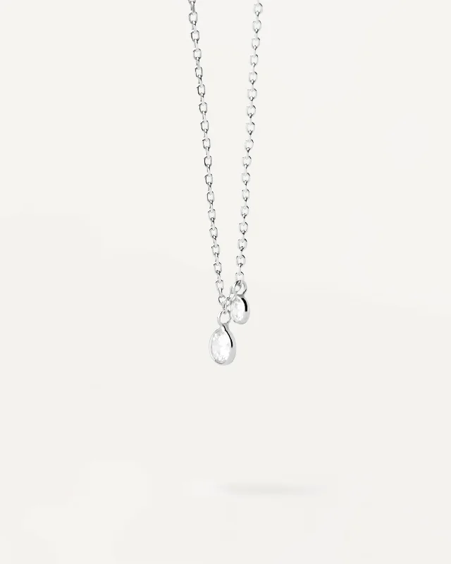 tendril carved necklace-Bliss Silver Necklace