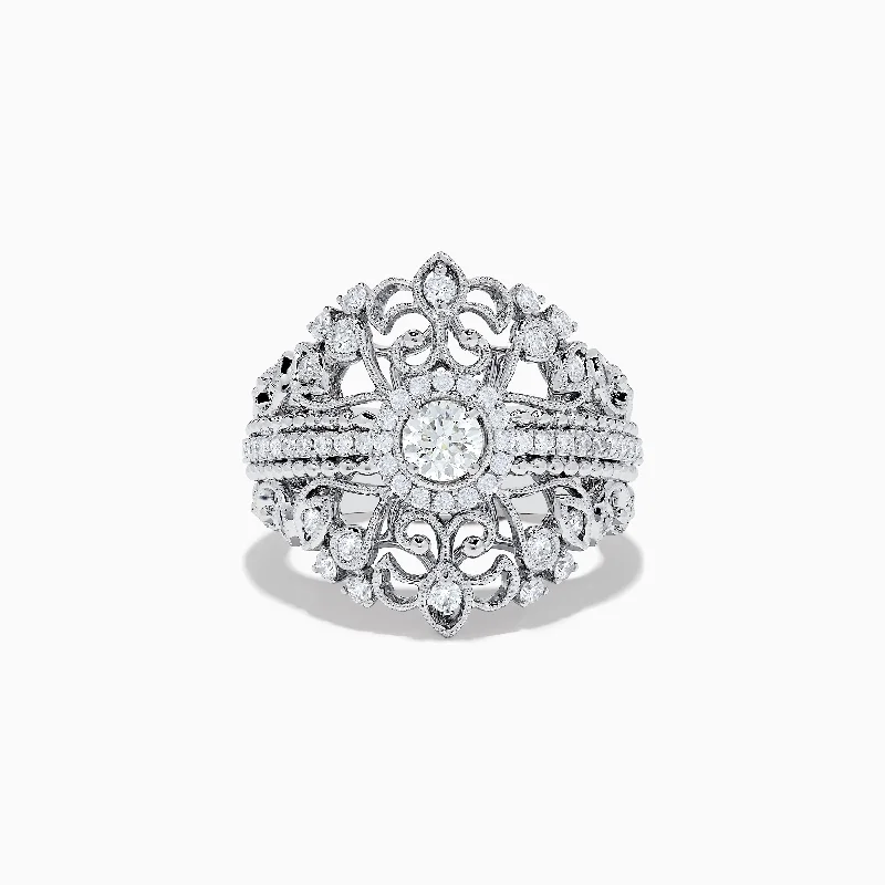 lavish cocktail ring-Pave Classique 14K White Gold Diamond Ring