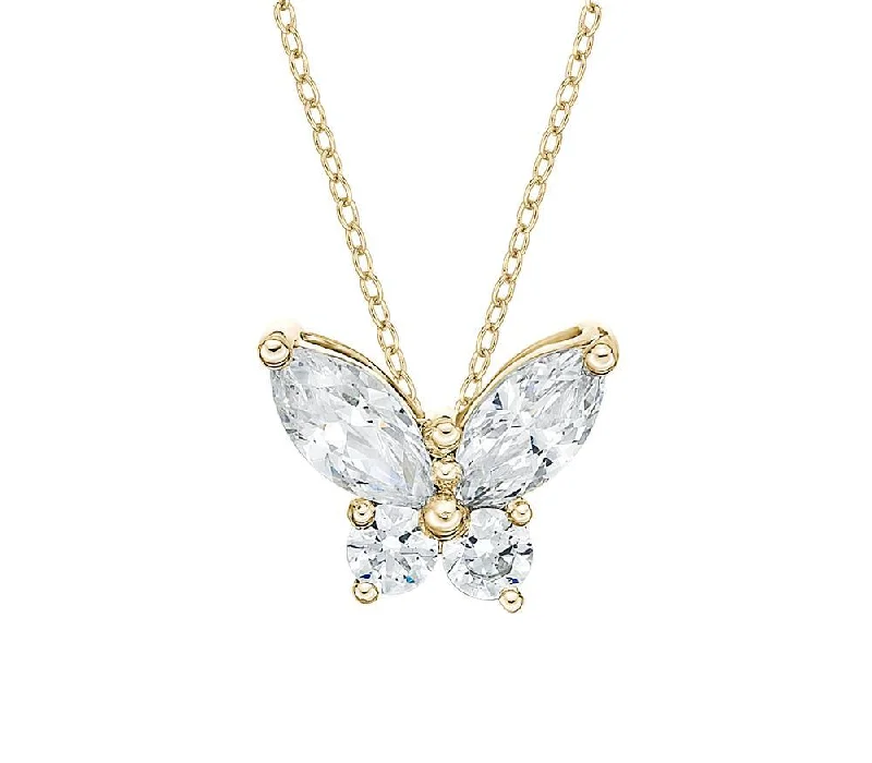 rover chic necklace-Fancy pendant with 0.62 carats* of diamond simulants in 10 carat yellow gold