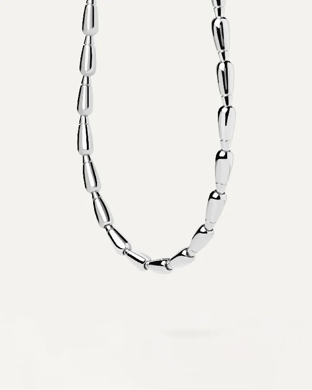 stretchable infinity necklace-Gigi Silver Necklace