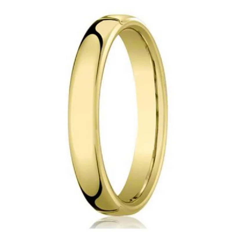 sci-fi gold ring-Designer 14K Yellow Gold Men's Wedding Band, Traditional | 4.5mm