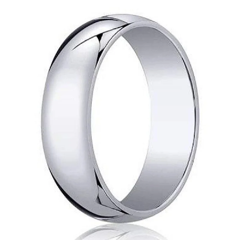 lavish statement ring-5mm Men's 14k White Gold Designer Wedding Band, Traditional Fit