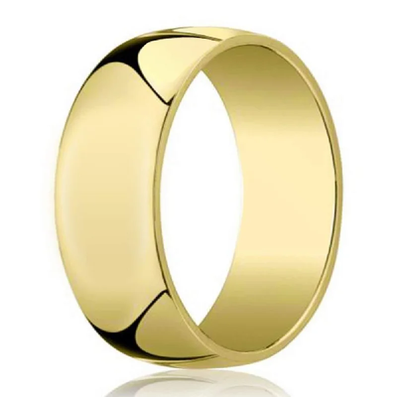 vine-tendril ring-6mm 14k Yellow Gold Designer Wedding Ring for Men