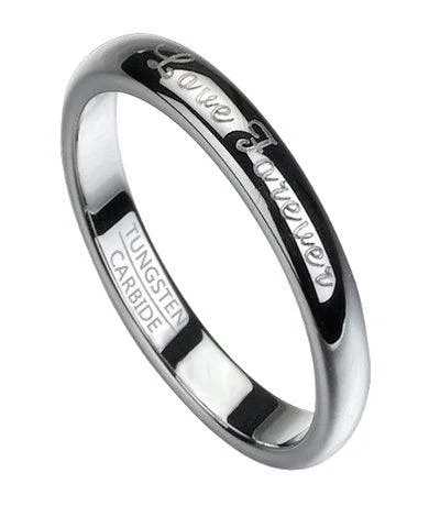 braided love ring-Love Forever Men's Tungsten Wedding Band, Polished Finish | 6mm