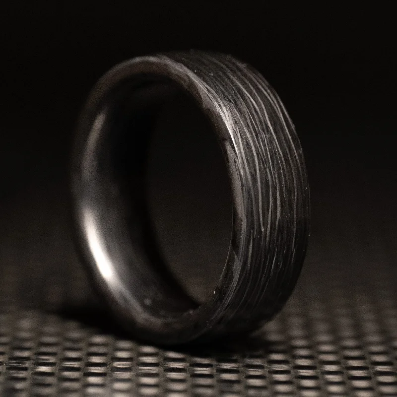 stretchable eternity ring-Pure Carbon Fiber Ring