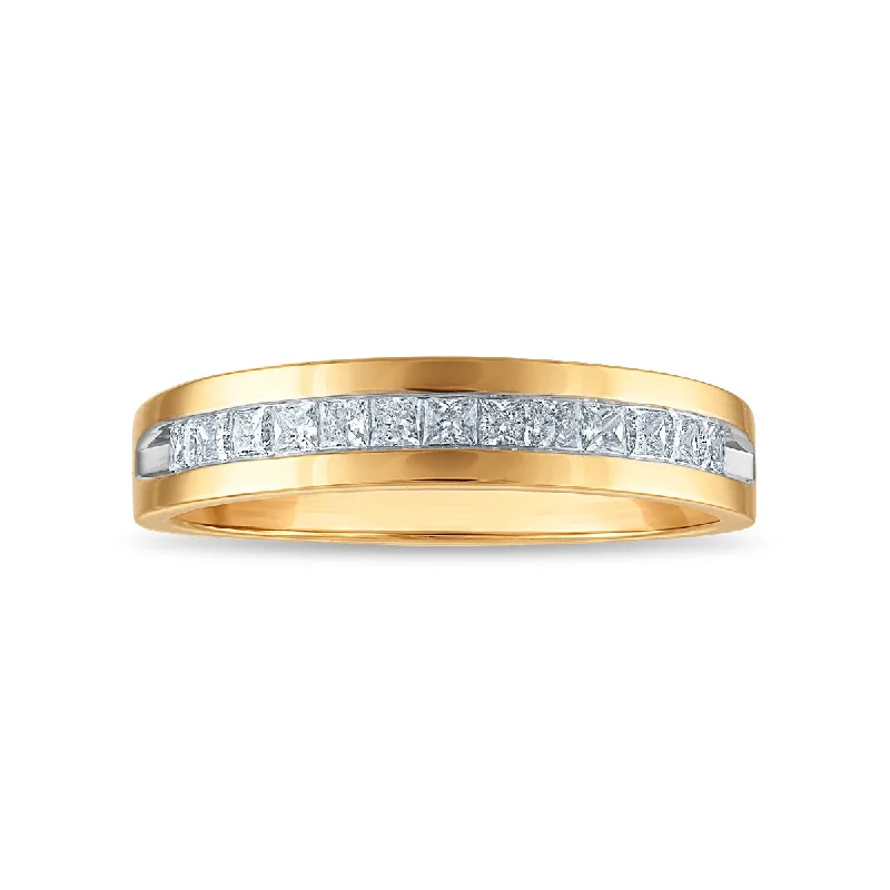 braided gold ring-Signature EcoLove 1/2 CTW Lab Grown Diamond Wedding Ring in 14KT Yellow Gold